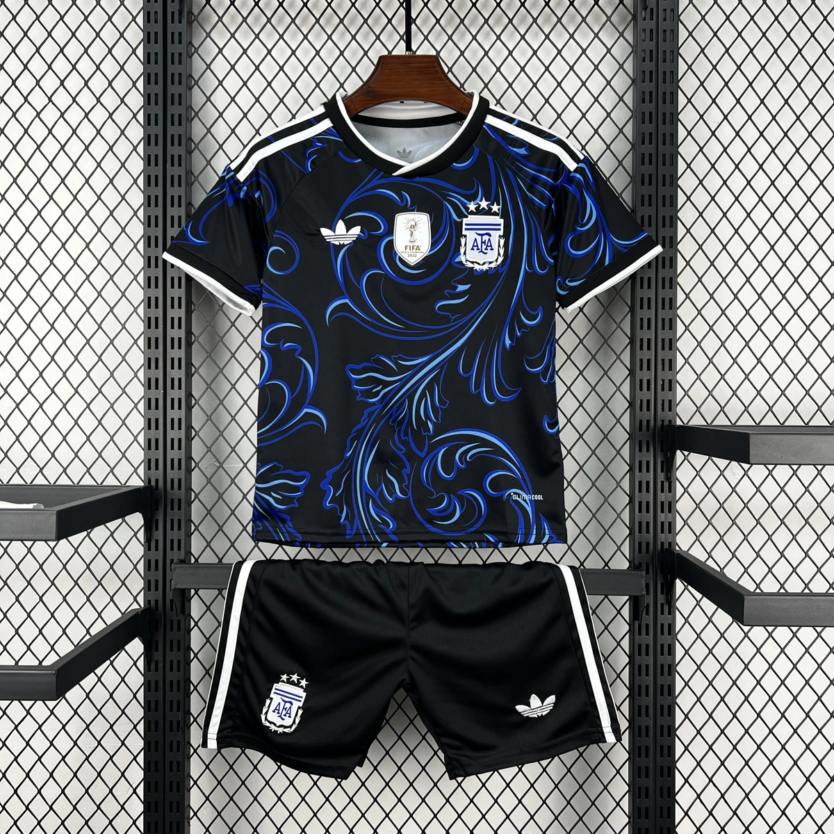 2026 Argentina Away Kids Soccer Jersey Size 16-28