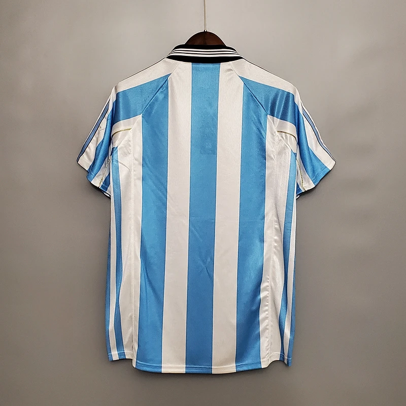 1998 Argentina Home Retro Soccer Jersey