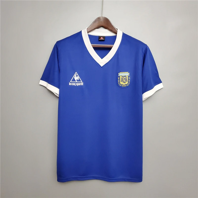 1986 Argentina Away Retro Soccer Jersey