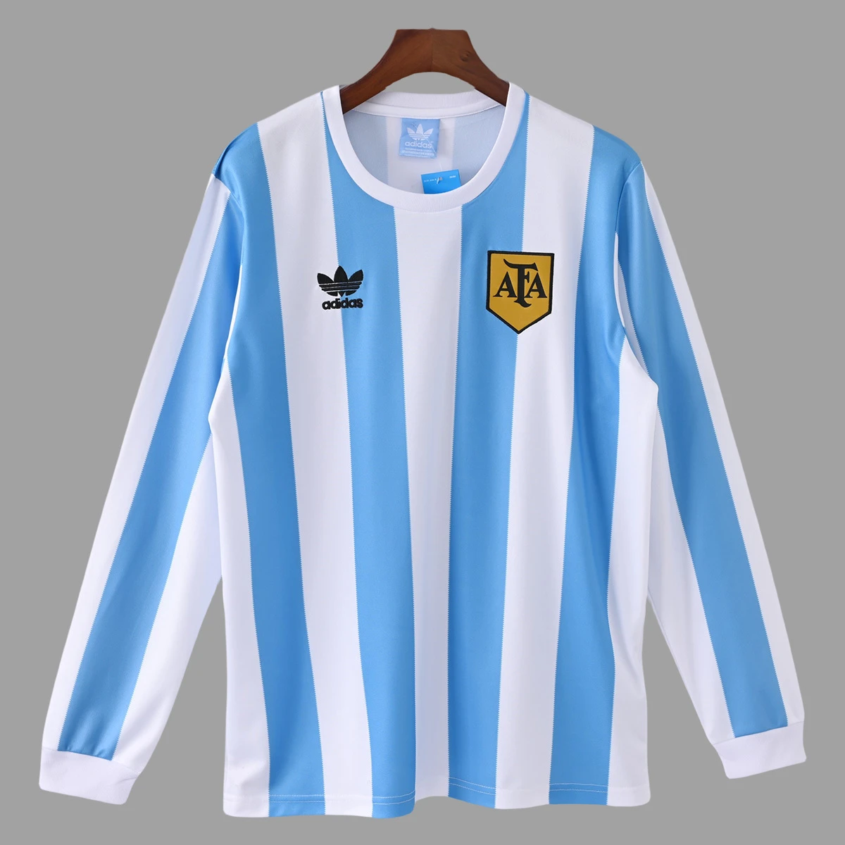 1978 Argentina Home Long Sleeve Retro Soccer Jersey