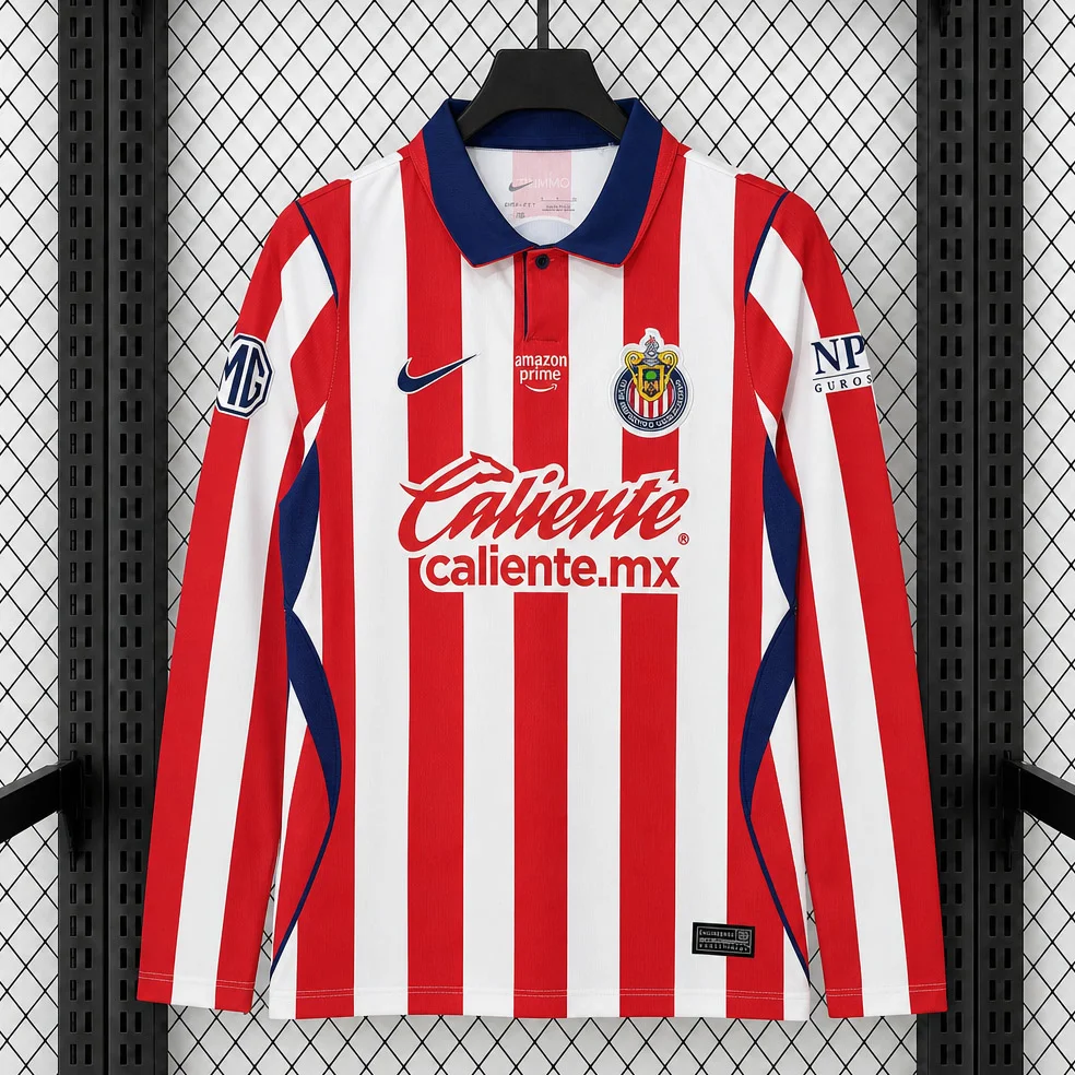 26/27 Chivas Home Long Sleeve Soccer Jersey