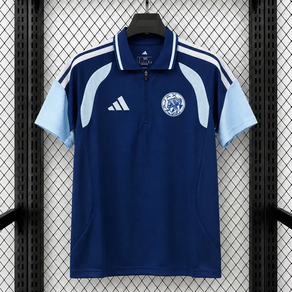 26/27 Ajax Track 2 Navy Polo Shirt