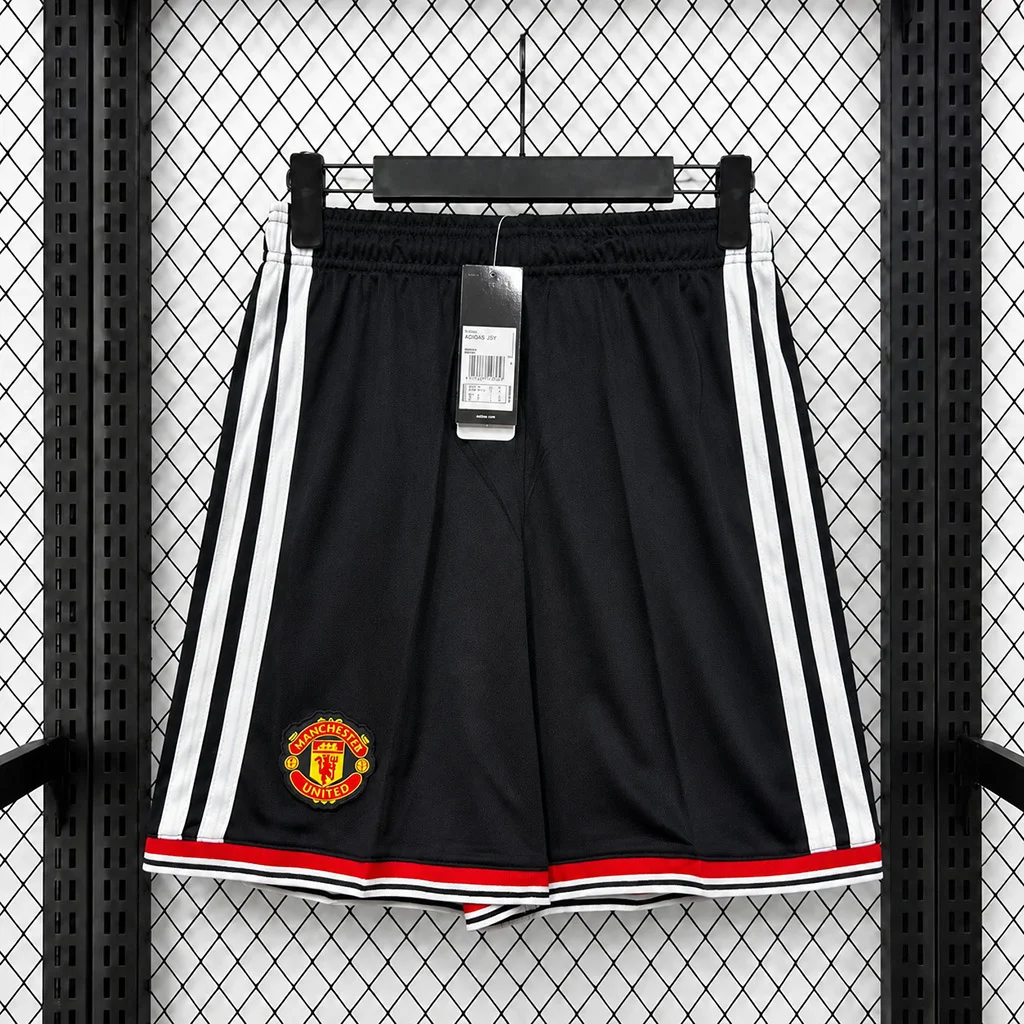 26/27 Manchester United Home Black Soccer Shorts