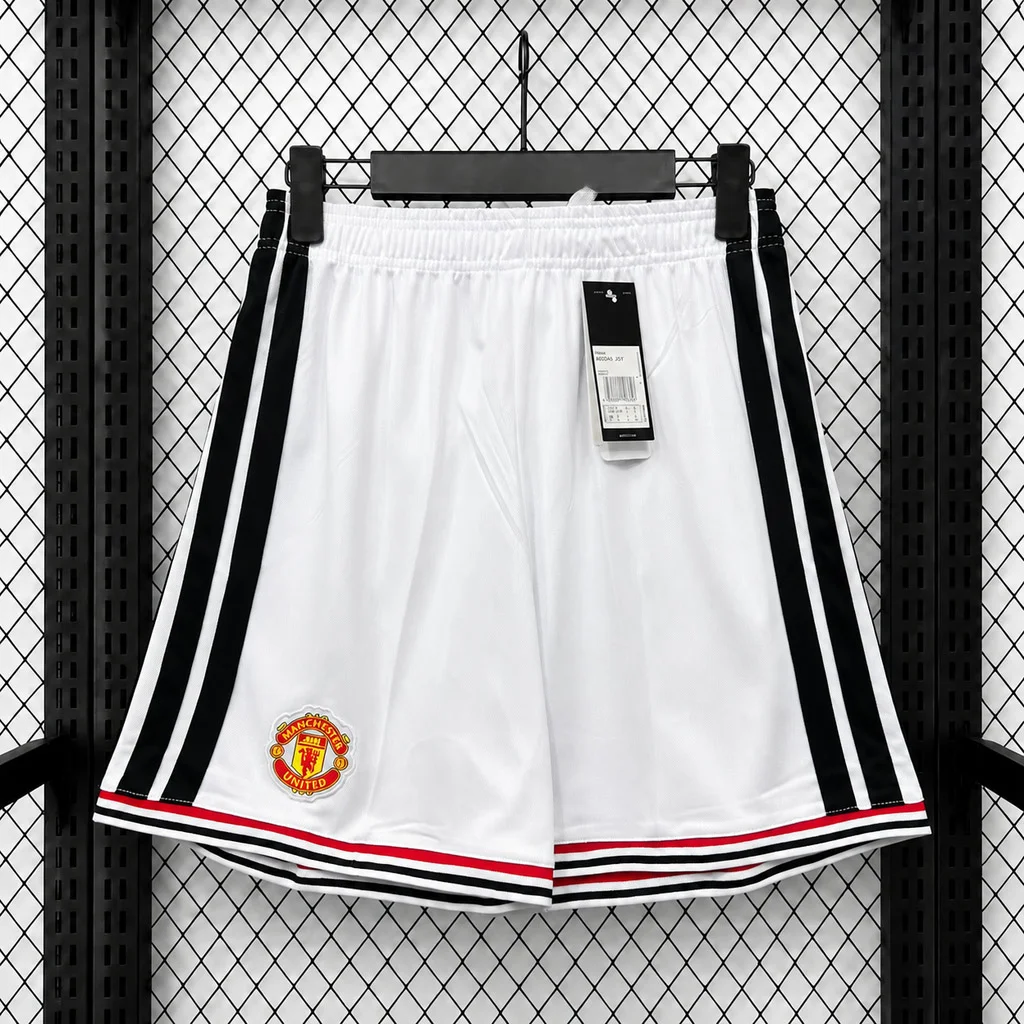 26/27 Manchester United Home White Soccer Shorts