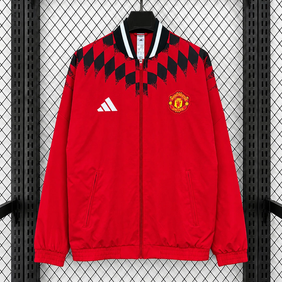 26/27 Manchester United Stadium Track Top Red Windbreaker