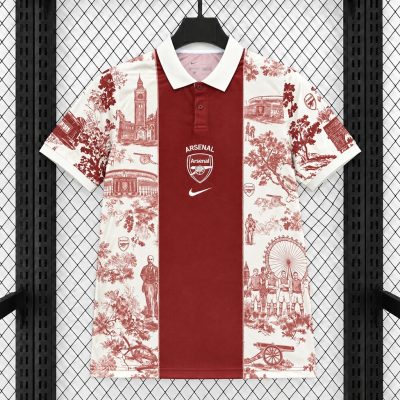 26/27 Arsenal x Dior Red Soccer Jersey