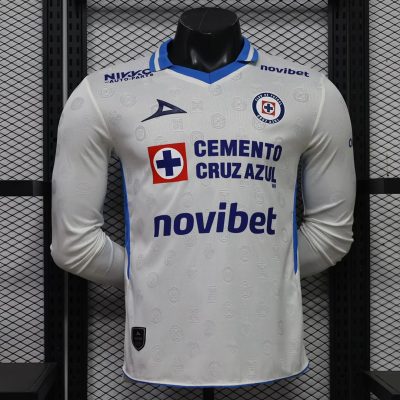 26/27 Cruz Azul Away Long Sleeve Player Version Soccer Jersey