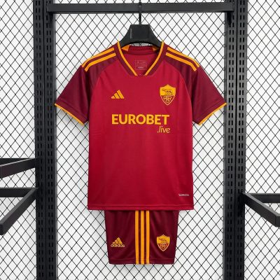 26/27 Roma Home Kids Soccer Jersey