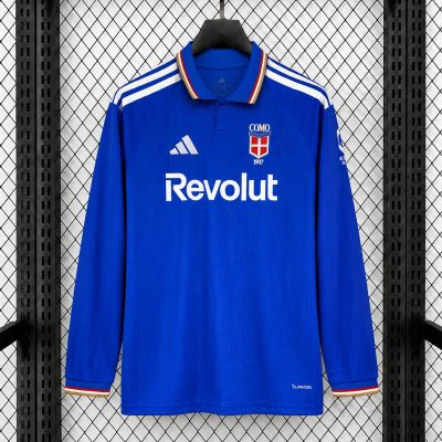 26/27 Como 1907 Home Long Sleeve Soccer Jersey