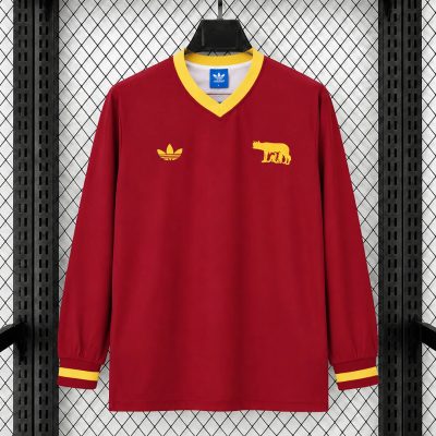 26/27 AS Roma Centenary Long Sleeve Retro Soccer Jersey