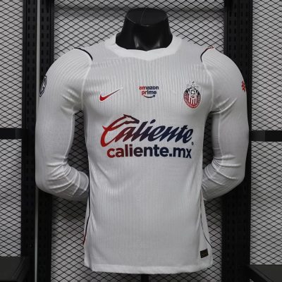 26/27 Chivas Away Player Version Long Sleeve Soccer Jersey