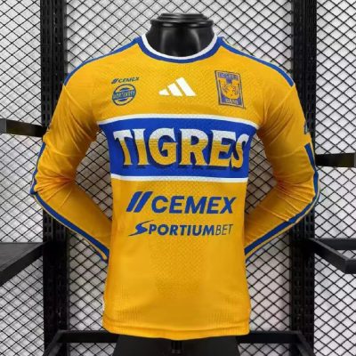 26/27 Tigres UANL Home Long Sleeve Player Version Soccer Jersey